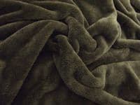 Double Sided Super Cuddle Coral Fleece Fabric Material - CHOCOLATE BROWN